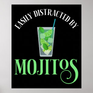 Póster Distrado Fácilmente Por Mojitos