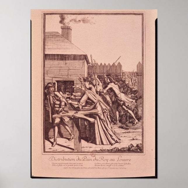 Póster Distribución de pan en el Louvre (Frente)