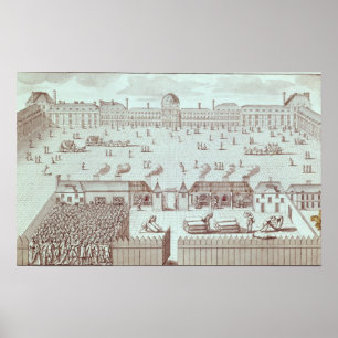 Póster Distribución del pan en el quiosco de Tuileries