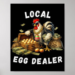 Póster Distribuidor de huevos local humor divertido de po