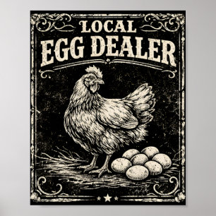Póster Distribuidor local de huevos granja de pollos dive