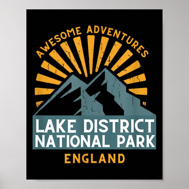 Póster Distrito de Lagos Inglaterra Parques Nacionales La (Frente)
