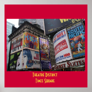 Póster Distrito de los teatros - Poster de Times Square