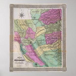 Póster Distrito de mina de California