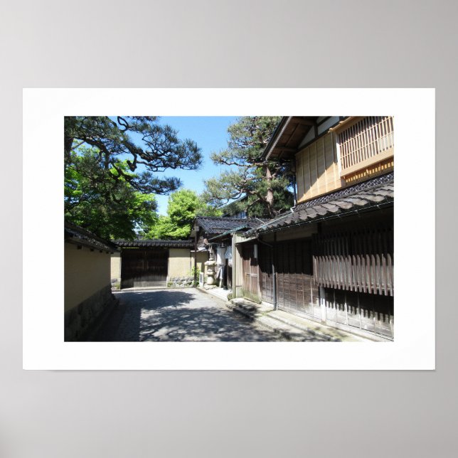 Póster Distrito de Nagamachi Samurai: Kanazawa, Japón (Frente)