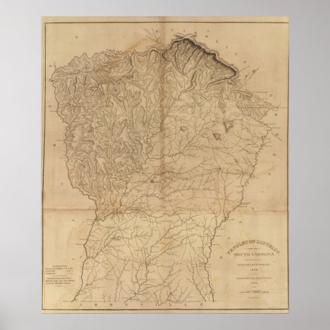 Póster Distrito de Pendleton, Carolina del Sur (Frente)