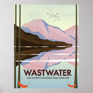 Póster Distrito de Wastwater Lake, inglaterra