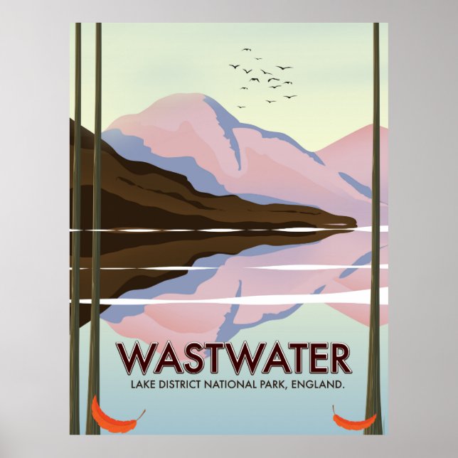 Póster Distrito de Wastwater Lake, inglaterra (Frente)
