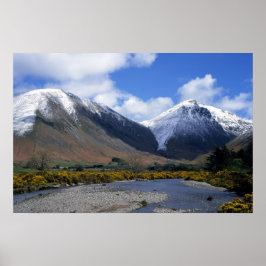 Póster Distrito del lago Great Gable y Kirk Fell Wasdale