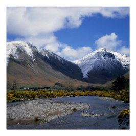 Póster Distrito del lago Great Gable y Kirk Fell Wasdale