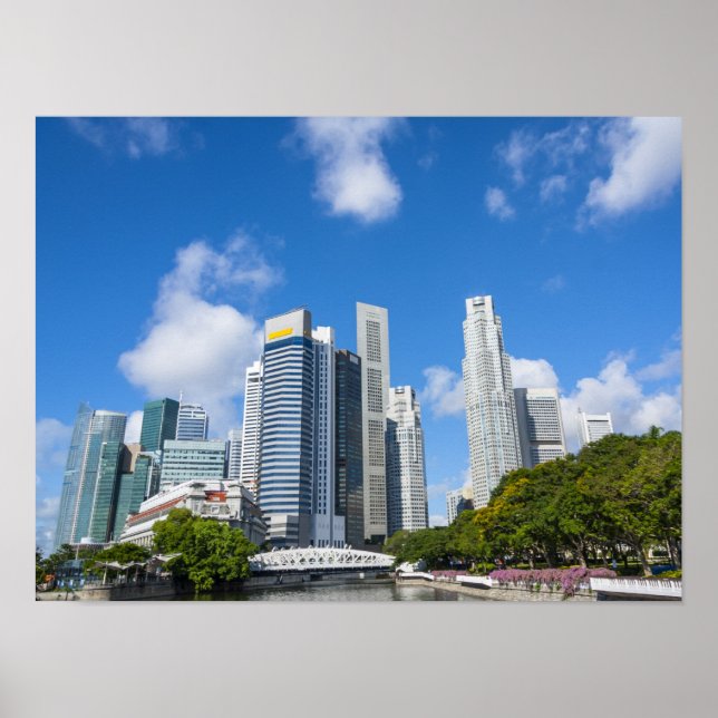 Póster Distrito Financiero de Singapur (Frente)