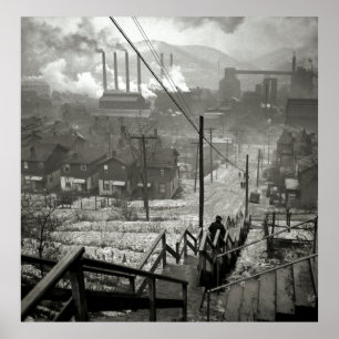 Póster DISTRITO MILL de 1940 PITTSBURGH