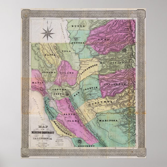 Póster Distrito Minero de California (Frente)