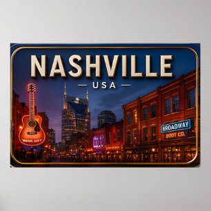 Póster Distrito Musical de Broadway en Nashville
