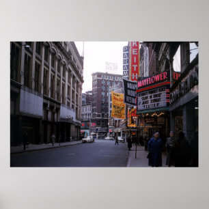 Póster Distrito teatral de Boston en 1960