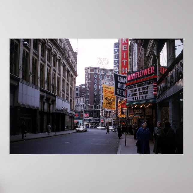 Póster Distrito teatral de Boston en 1960 (Frente)