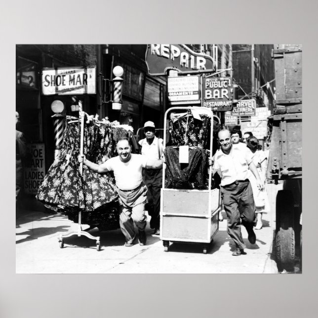 Póster Distrito textil de los años 1950, Poster de la ciu (Frente)