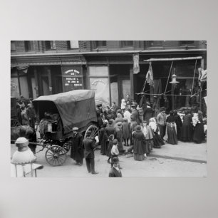 Póster Disturbio de la carne de NYC, 1910