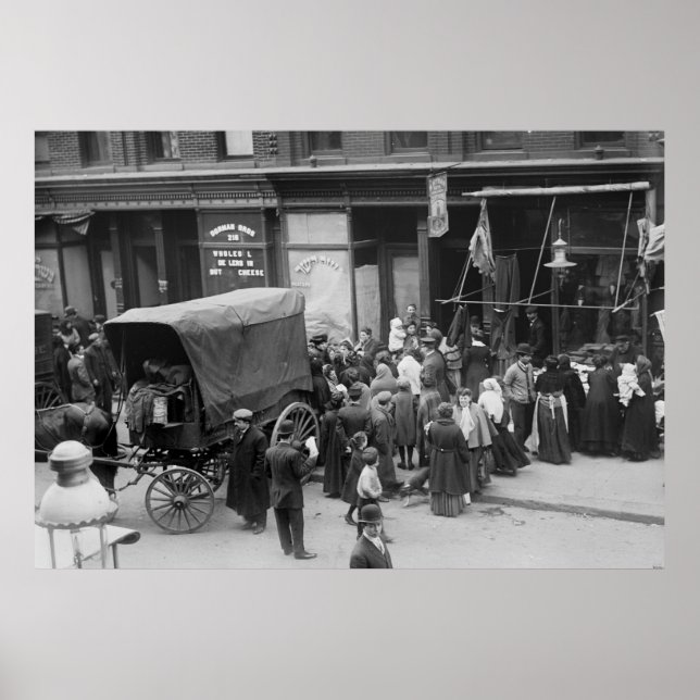 Póster Disturbio de la carne de NYC, 1910 (Frente)