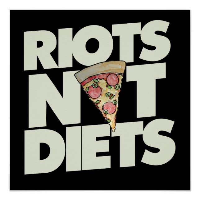 Póster disturbios no dietas (Anverso)