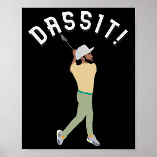 Póster ¡Dit! Hombre divertido de golf Manolo regalo diver