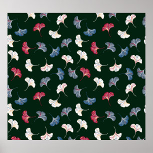 Póster Ditsy Ginkgo: El otoño oscuro no tiene problemas.