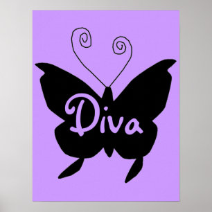 Póster Diva Butterfly