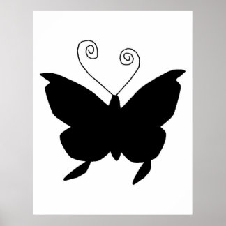 Póster Diva Butterfly In Black