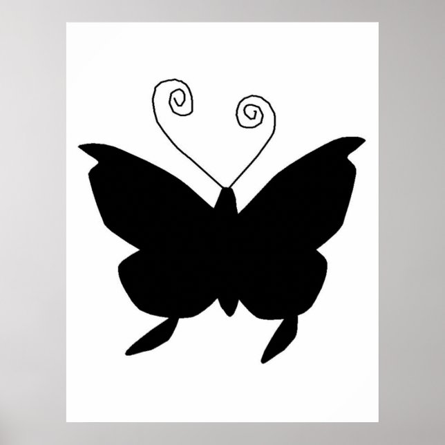 Póster Diva Butterfly In Black (Frente)