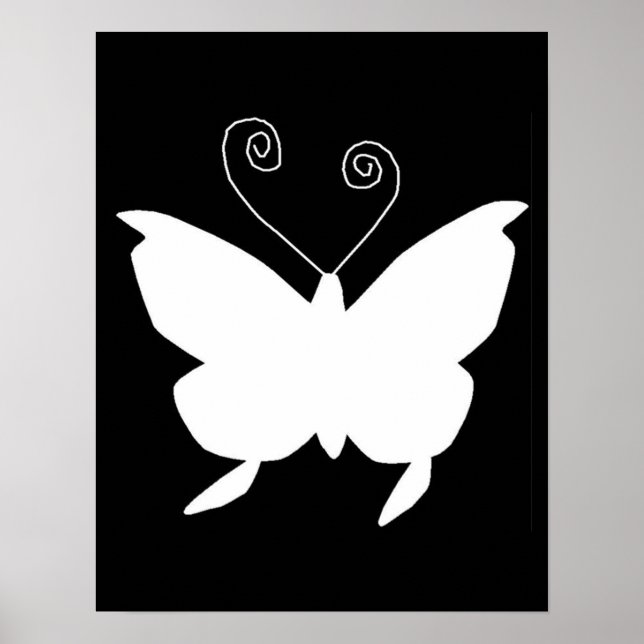 Póster Diva Butterfly In White (Frente)