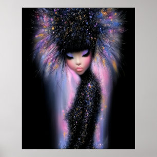 Póster Diva Cósmica Resplandor Estelar