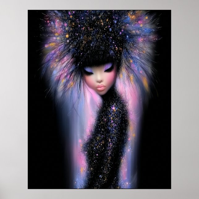 Póster Diva Cósmica Resplandor Estelar (Frente)