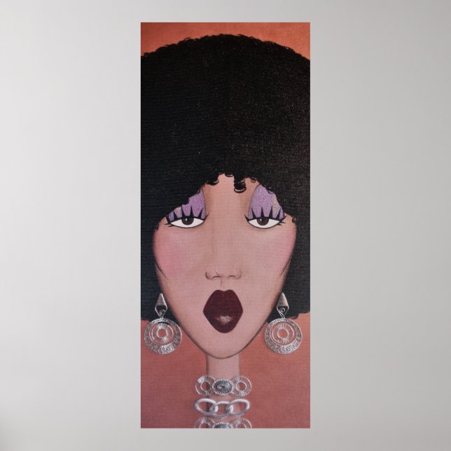 Póster "Diva de belleza negra" (Frente)