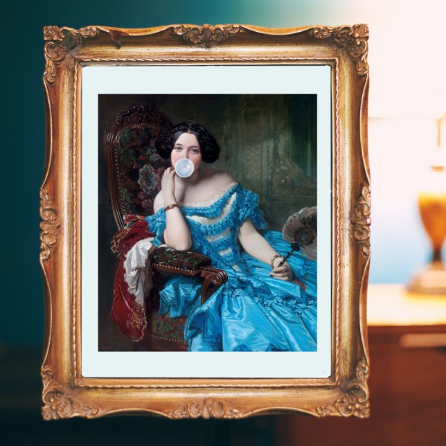 Póster Diva de chicle en satén azul (Subido por el creador)