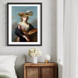 Póster Diva de chicle en un sombrero de paja