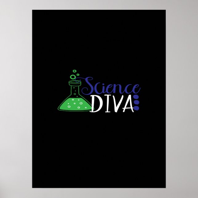 Póster diva de ciencia (Frente)