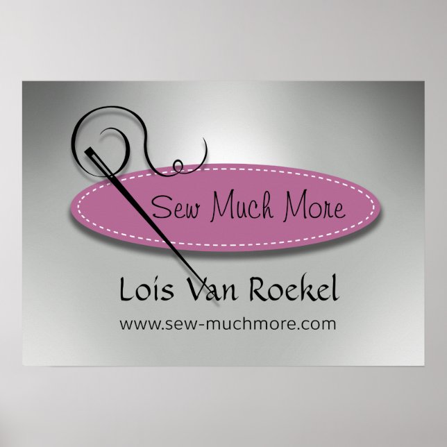 Póster "Diva de coser" - Seamstress, Dressmaker, Diseñado (Frente)