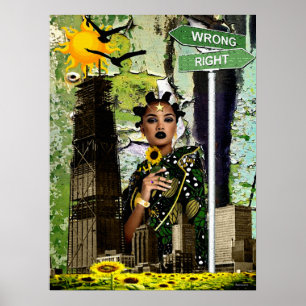Póster Diva del niño de flor
