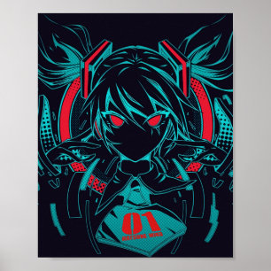 Póster Diva digital de Miku