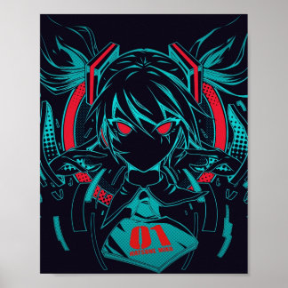 Póster Diva digital de Miku