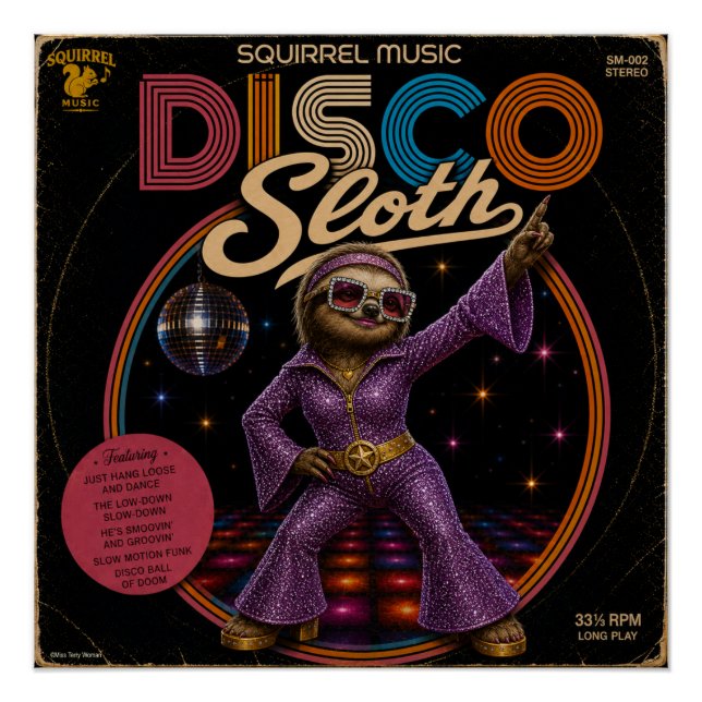 Póster Diva Disco Perezoso (Anverso)