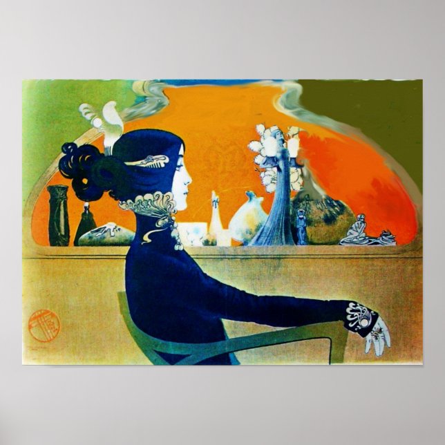 Póster DIVA EN AZUL / Belleza, pelo, moda (Frente)