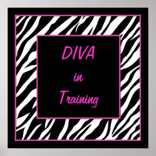 Póster Diva en poster de entrenamiento
