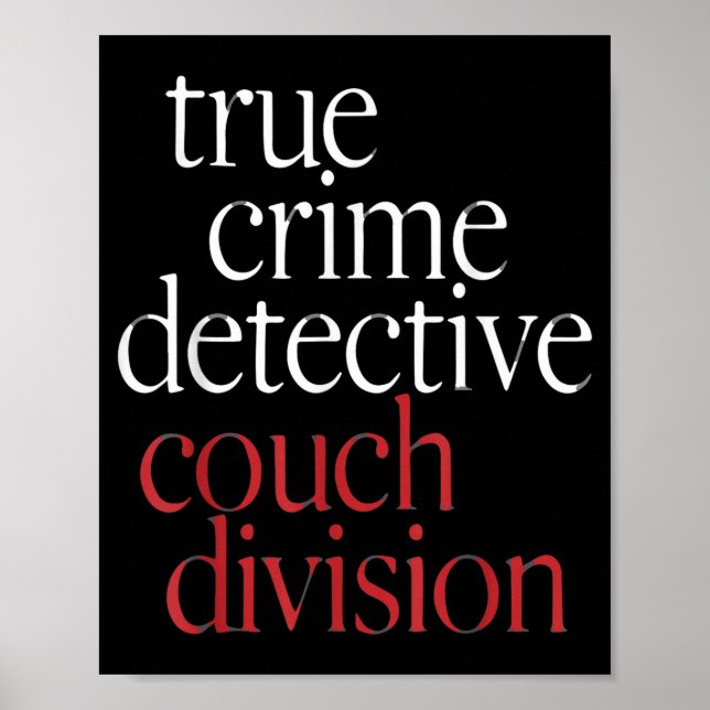 Póster Diván de detective de crímenes reales  (Frente)