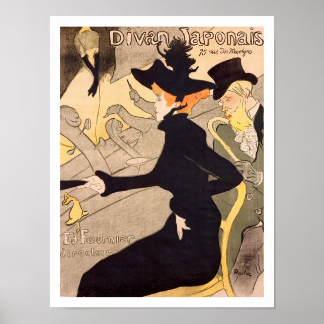 Póster Divan Japonais by Toulouse-Lautrec (Frente)