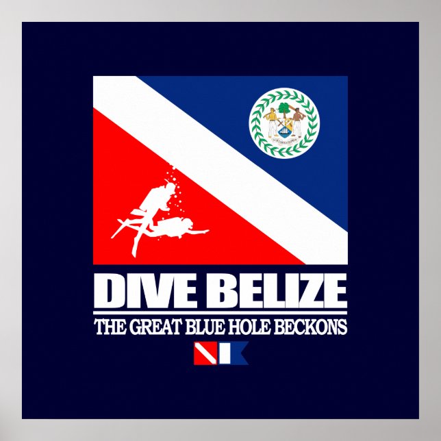 Póster Dive Belize (Frente)