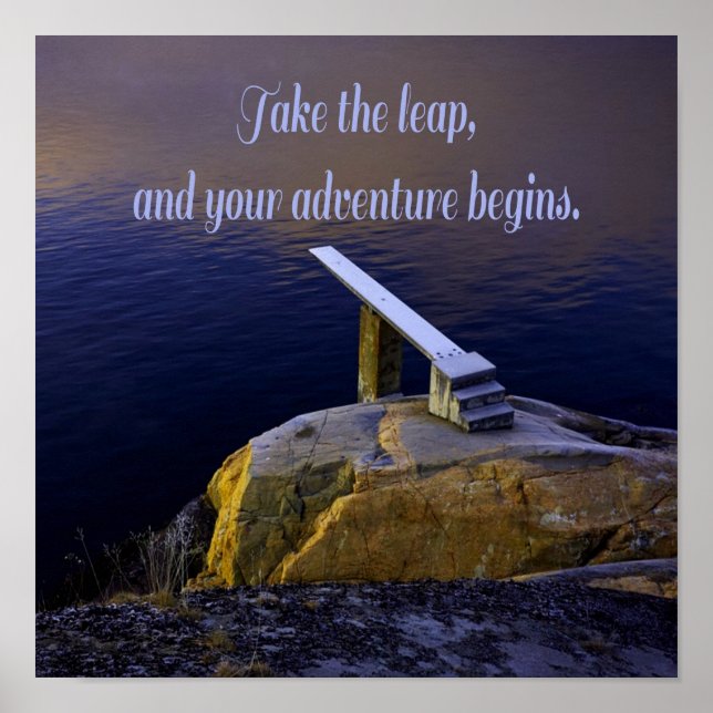 Póster Dive Diving Take The Leap Adventure (Frente)