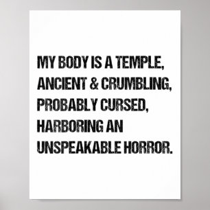 Póster Diversas Mujeres Diciendo Que Mi Cuerpo Es Un Temp