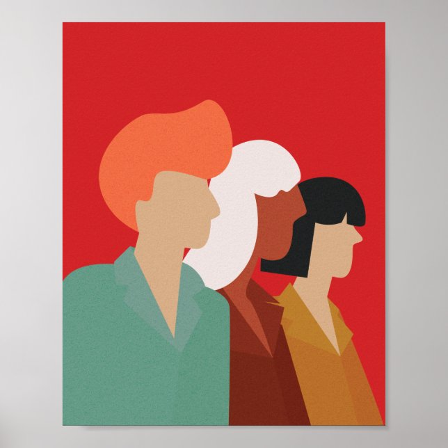Póster Diversidad de las mujeres - Moderna a mediados de  (Frente)