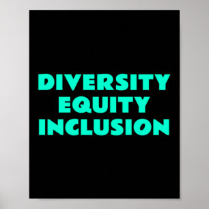 Póster Diversidad Inclusión de Equidad - Lema de Justicia